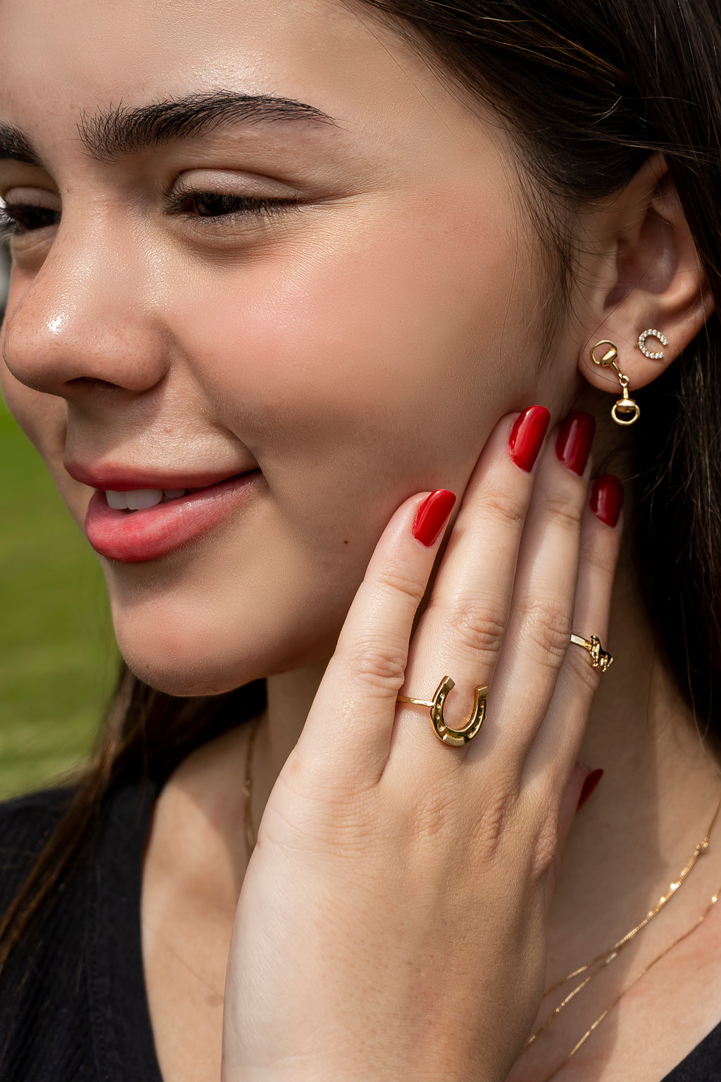 Bridle Earring in 18k Gold